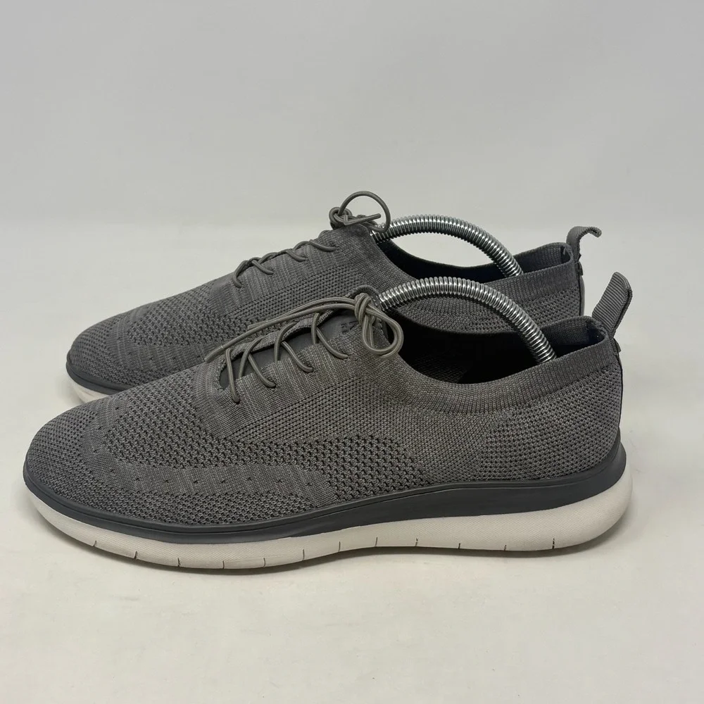 Kenneth Cole Brent Flex Wingtip Oxford‎ Shoes Mens 9.5 Gray Knit Flex System RF